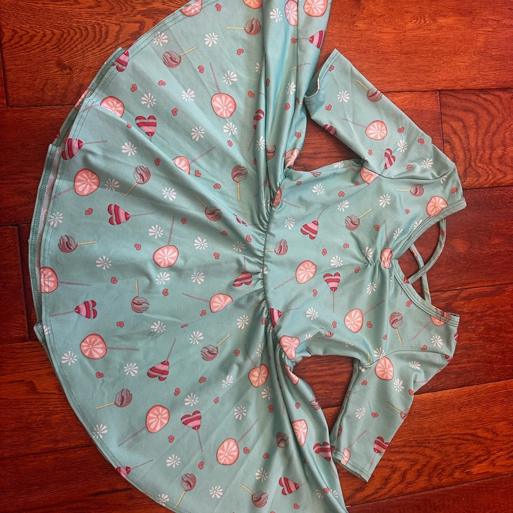 Dot Dot Smile Mint Green Dress with Pink Accents